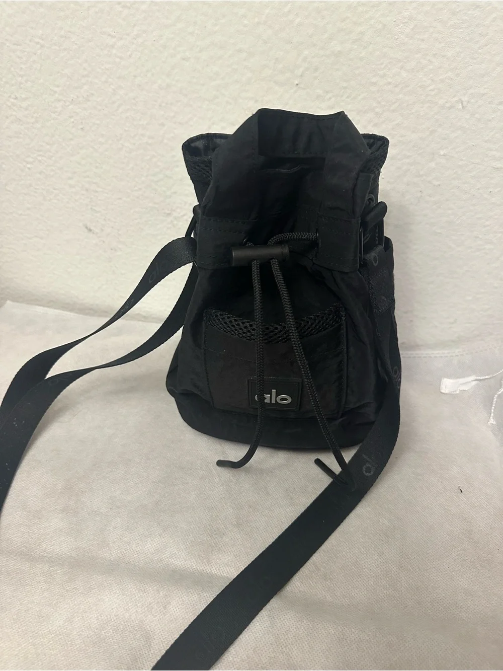 ALO Yoga Black Drawstring Bag